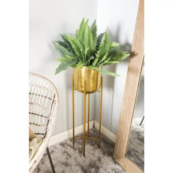 CosmoLiving by Cosmopolitan Gold Metal Glam Planter Set, 39" & 46" {8}