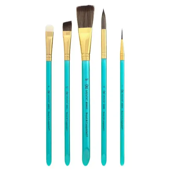 Royal & Langnickel® Menta™ Synthetic Squirrel Watercolor 5 Piece Brush Set {4}