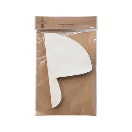 Hello Honey&reg; 2 Pack 8.5" Brown & Cream with Gold Glitter Edge Honeycomb Mushroom Folded Paper Ornaments {4}