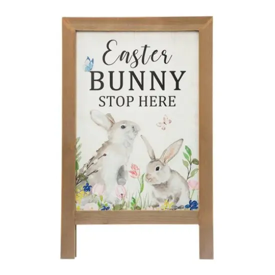 Glitzhome&reg; 24" Easter Wooden Porch Sign {6}