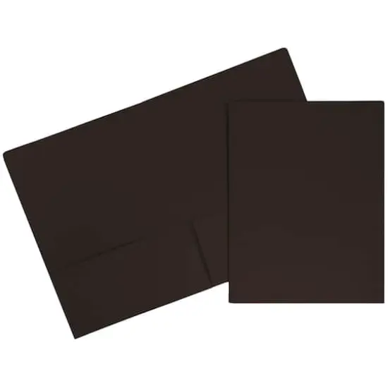 JAM Paper Chocolate Brown 2-Pocket Folders {1}