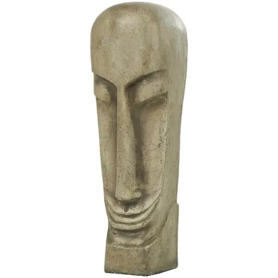 37" Gray Face Totem Sculpture {1}