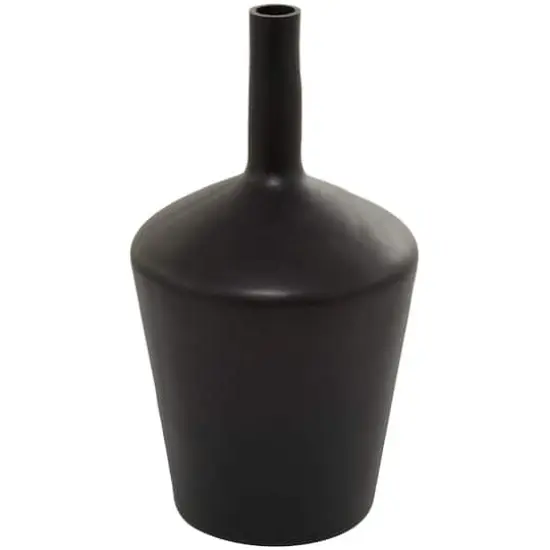 Black Glass Vase 12" x 12" x 22" {1}
