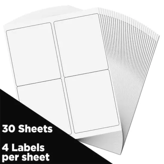 JAM Paper Extra Large Shipping Address Label Stickers White {4}