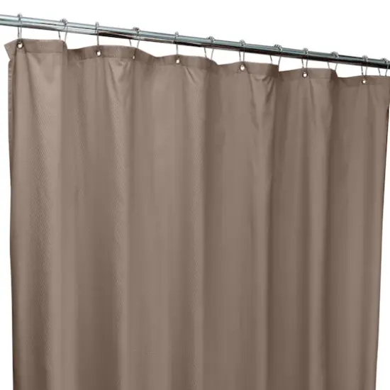 Bath Bliss Microfiber Soft Touch Diamond Design Shower Curtain Liner Taupe {1}