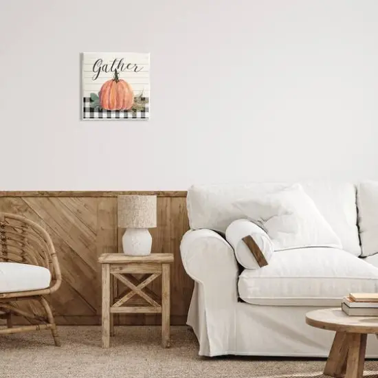 Stupell Industries Gather Seasonal Botanical Pumpkin Wall Plaque Art {3}