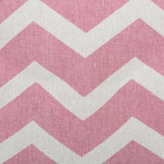 DII&reg; 15" Round Chevron Fabric Bin Rose {5}