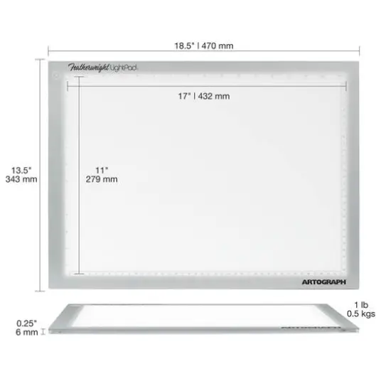 Artograph Featherweight LightPad, 12" x 17" {9}