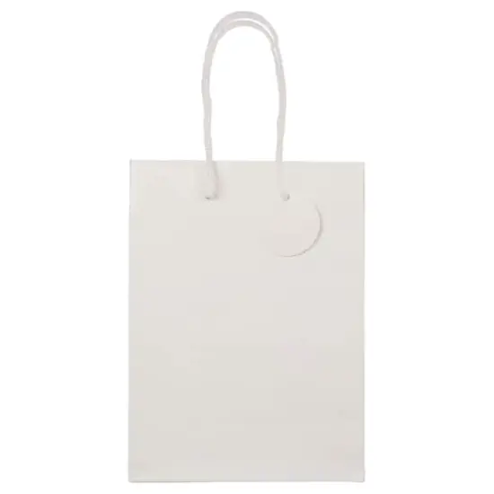 JAM Paper Medium Gift Bags with Rope Handles, 3ct. White Matte {3}