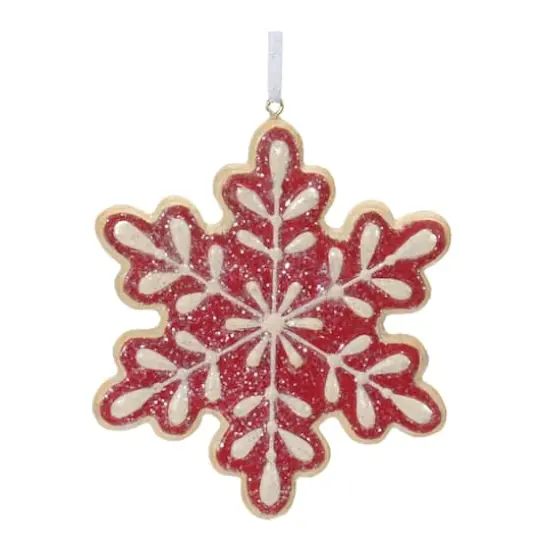 Gingerbread Snowflake Cookie Ornament Set {5}