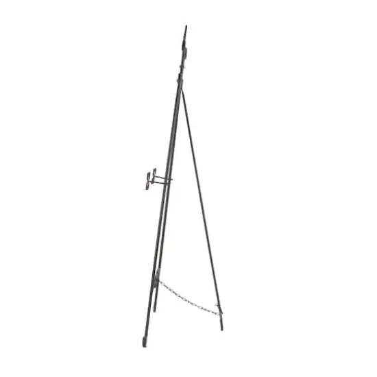 66'' Black Iron Traditional Easel {5}