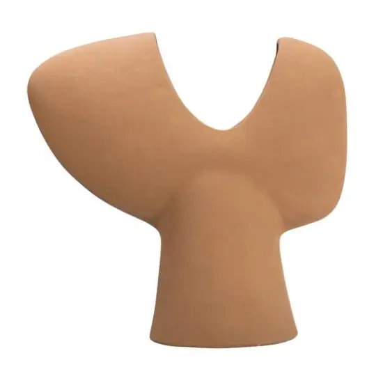Hello Honey&reg; 16" Modern Terra Cotta Abstract Vase Matte Terra Cotta {5}