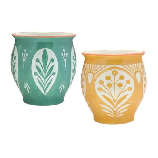 7" Decorative Ceramic Pot Set {1}