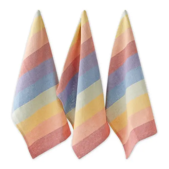 Rainbow Heavyweight Dishtowel and Dishcloth (Set of 6) {5}