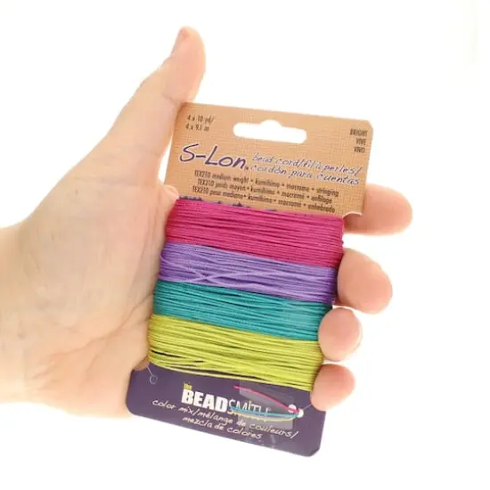 The Beadsmith&reg; S-Lon&reg; 0.5mm Mixed Color Bead Cord Bright Mix {7}
