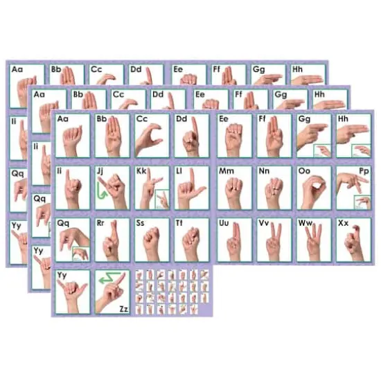 North Star Teacher Resource American Sign Language Alphabet Bulletin Board Sets, 3ct. {1}