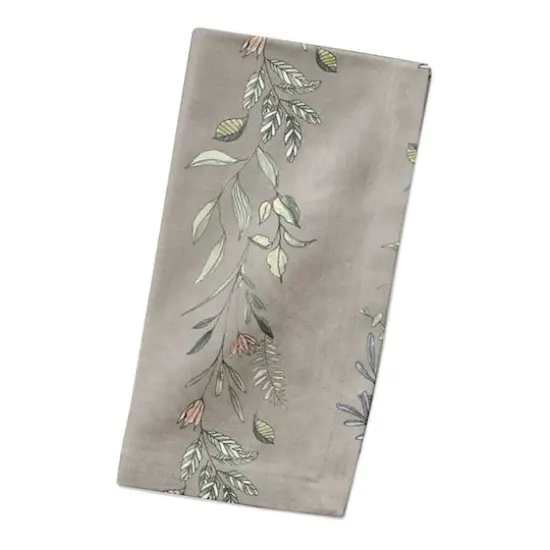 Vines Cotton Twill Napkin Gray {3}
