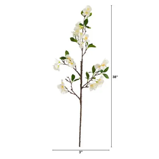 38" White Blossom Flower Stems, 3ct. {8}