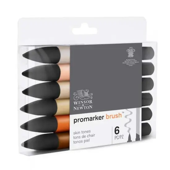 Winsor & Newton&reg; 6 Skin Tone Promarker Brush&trade; Set {5}