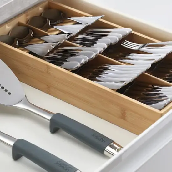 Joseph Joseph DrawerStore Bamboo Large Compact Cutlery Organizer {6}