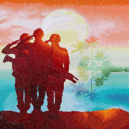Diamond Dotz® at Home Advanced Soldiers at Dawn Diamond Painting Kit {1}