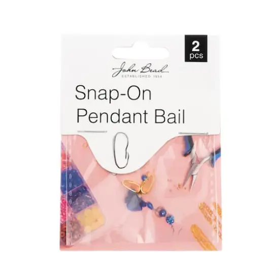 John Bead Must Have Findings 9mm Snap-On Pendant Bails, 2ct. Gold {1}