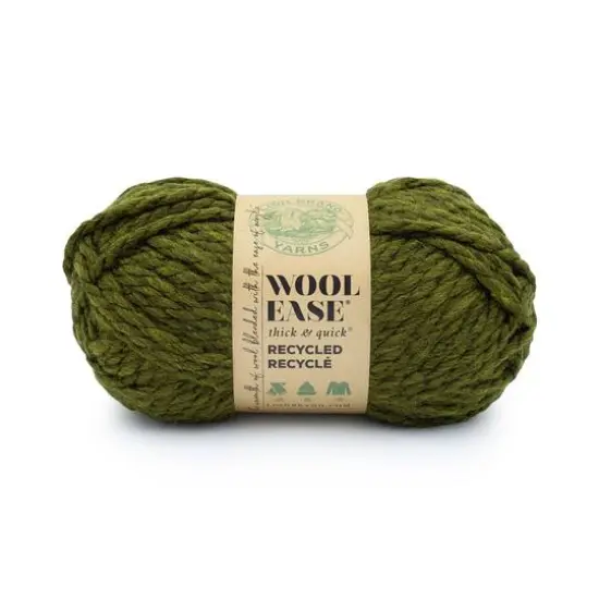 Lion Brand&reg; Wool-Ease&reg; Thick & Quick&reg; Recycled Solid Yarn Olive {2}
