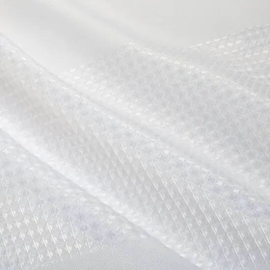 Elle D&eacute;cor White Jacquard Weave Shower Curtain {9}