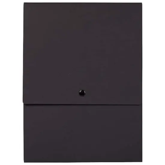 JAM Paper Vertical Kraft Snap Closure Portfolio Black {1}