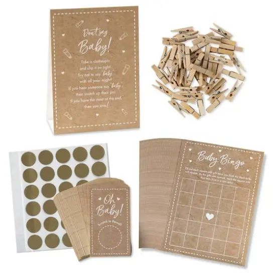 Kate Aspen&reg; Kraft Baby Shower Game Set {9}