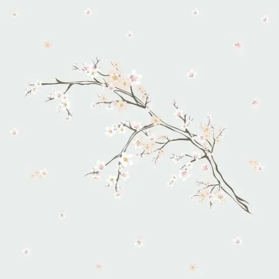 RoomMates Cherry Blossom Branch Decals with 3D Embellishments {1}