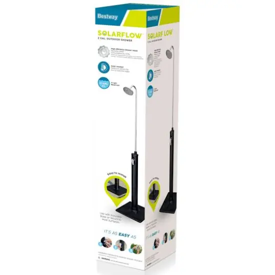 Bestway SolarFlow 2gal. Outdoor Oversized Shower Head & Stand {5}