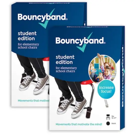 Bouncyband&reg; Black Bands for Elementary School Chair, 2ct. {1}