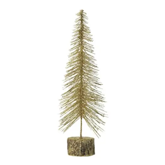 16" Medium Gold Glitter Tree {1}