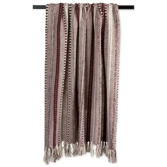 DII&reg; Blackberry Braided Stripe Throw {5}