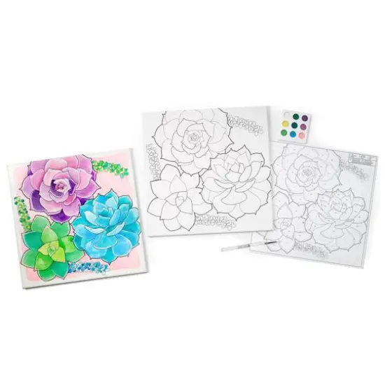 Faber-Castell Succulents Paint by Number Watercolor Set {6}