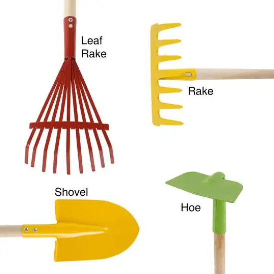 Toy Time Kid&rsquo;s Long-Handled Garden Tool Set {5}