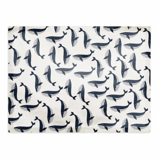 Whale Pattern 18" x 14" Poly Twill Placemat {1}