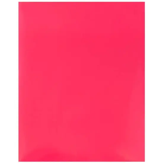 JAM Paper Laminated 2-Pocket Glossy Folders, 6ct. Hot Pink {7}