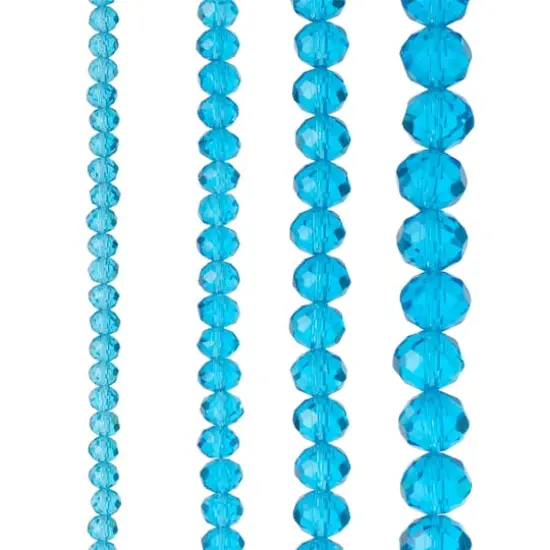 Turquoise Faceted Glass Rondelle Beads by Bead Landing&trade; {1}