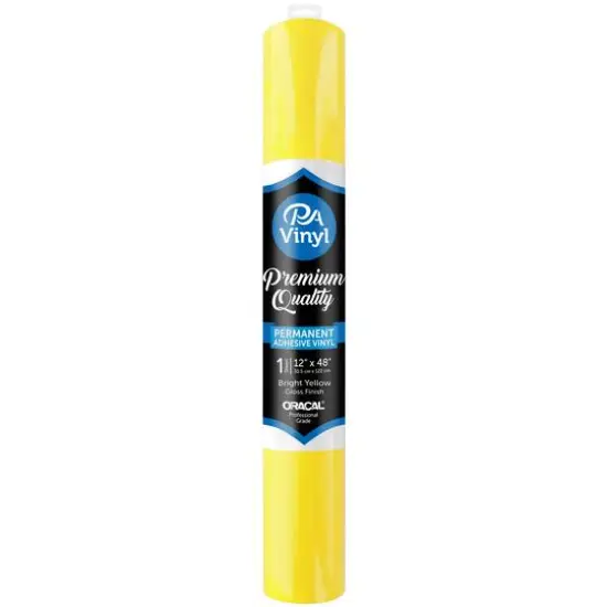 PA Vinyl Gloss Permanent Adhesive Vinyl Bright Yellow {1}