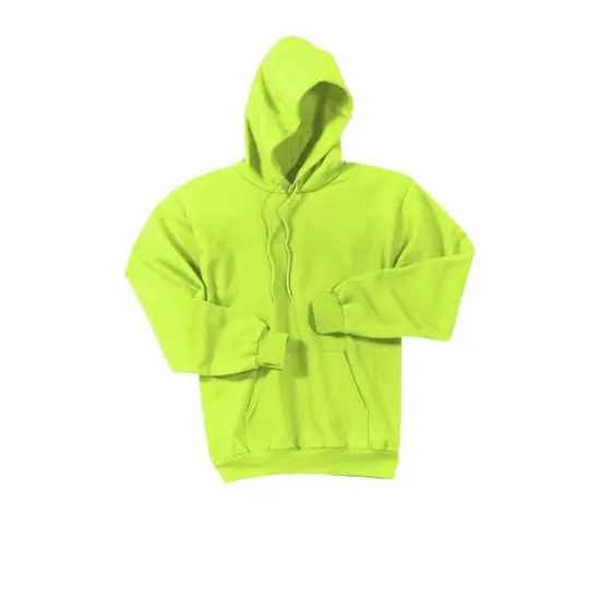 Port & Company&reg; Colors Essential Fleece Pullover Hooded Sweatshirt Safety Green {1}