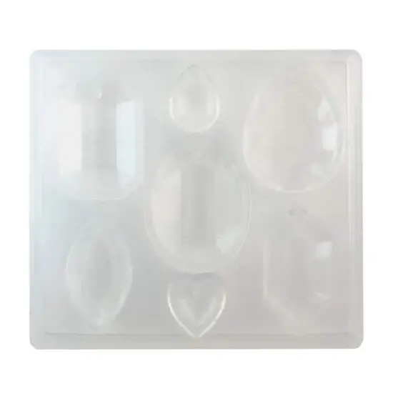Blue Moon Studio&trade; UV Resin Craft Faceted Gems Flat Mold {5}