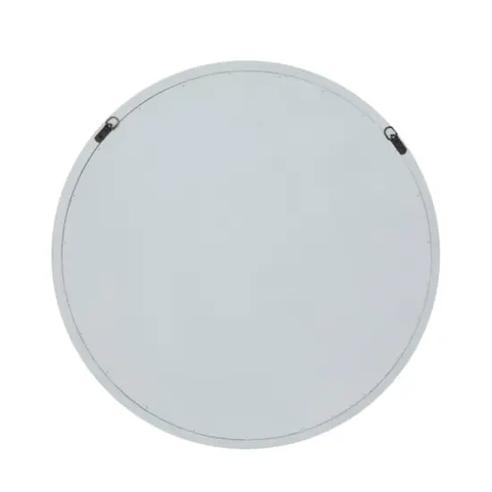 White Contemporary Wall Mirror, 30" x 2" x 30" {5}
