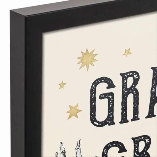 Graveyard Greetings Black Framed Canvas Wall Art {3}