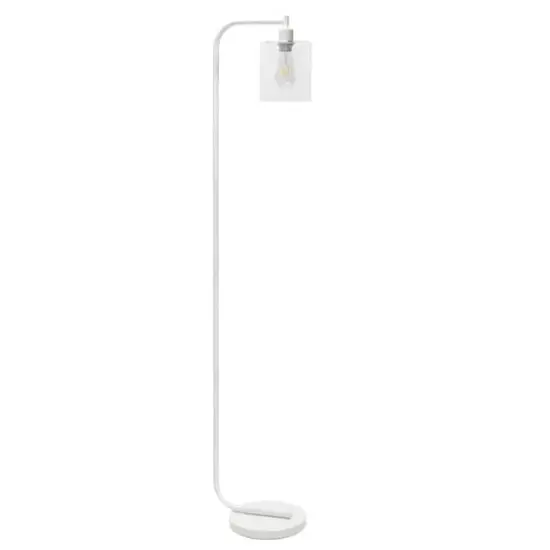 Simple Designs 63" Antique-Style Iron Lantern Floor Lamp White {1}