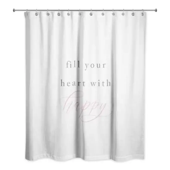 Fill Your Heart 71" x 74" Shower Curtain {3}