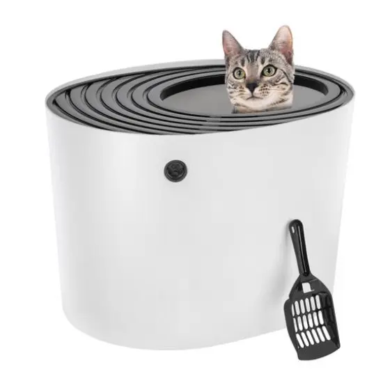 IRIS&reg; 46qt. Cat Litter Box with Top Entry Lid {7}