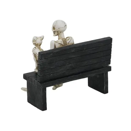 6" Skeleton & Cat on Bench Tabletop D&eacute;cor by Ashland&reg; {3}