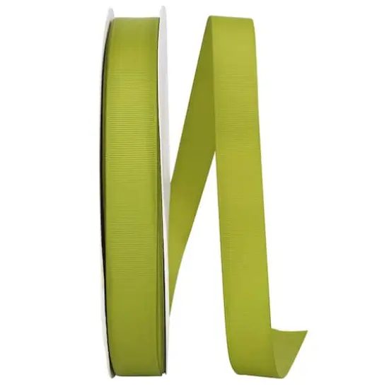 JAM Paper 7/8" x 100yd. Grosgrain Ribbon Green Grass {1}